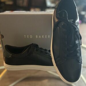 Ted Baker Black Leather Sneakers